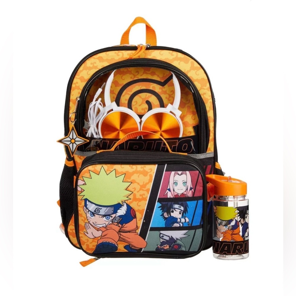 Naruto Backpack Set NWT